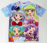 パーティ柄 フルグラフィックTシャツ ホワイト Mサイズ 「アイドルタイムプリパラ Winter Live 2017」