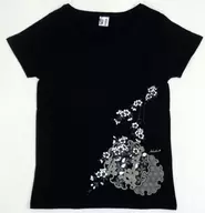 Cherry Blossom Pattern T-Shirt Black M Size "Hakuoki" Otomeit Hakuoki Summer Market & C78 Goods