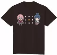 Nadeshiko & Rin T-shirt, preto, tamanho L, "Yurukan △"