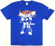 Jay Decker (THE BRAVE POLICE J-DECKER) T-Shirt Blue L Size "Tagattai! Exhibition of Invincible Brave!"