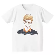 月島蛍 Ani-Art Tシャツ ホワイト レディースLサイズ 「ハイキュー!!」
