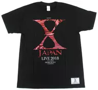 X JAPAN 4/10限定Tシャツ ブラック Lサイズ 「X JAPAN復活10周年記念 X JAPAN LIVE 2018 アメリカフェス出演直前 PREMIUM GIGS ～YOSHIKI復活の夜～」