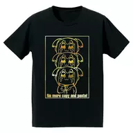 ポプ子(もうコピペしない!) 箔プリントTシャツ ブラック メンズXLサイズ 「ポプテピピック」