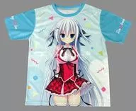 Sakuraba, Victoria-Ruri New Land T-shirt light blue L size "Raspberry Cube" C94 goods