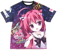 常磐久遠 フルカラーTシャツ ネイビー×ピンク Lサイズ 「ナツイロココロログ」 character1 2016グッズ