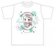 Hojo Karen ミニッチュ T-Shirt White L Size "idol Master Cinderella Girls"