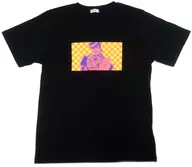 東方仗助 プリントTシャツ ブラック Lサイズ 「ジョジョの奇妙な冒険 第四部 ダイヤモンドは砕けない×WEGO」