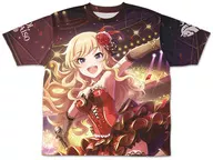 大槻唯(ソル・パライソver.) 両面フルグラフィックTシャツ ワインレッド×イエロー Lサイズ 「アイドルマスター シンデレラガールズ」