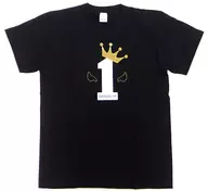 No. 1 T-Shirt Black M Size "Dakaretai Otoko 1-i ni Odosarete Imasu."