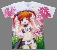 Nanahana Aonru ver. T-Shirt white L size "Magical Girl Lyrical NANOHA Detachment" Aonru! limited edition