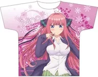 中野二乃 フルグラフィックTシャツ ピンク フリーサイズ 「五等分の花嫁」
