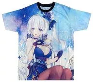 T-shirt Full Graphic T-shirt Blue L Size Azur Lane Business Purchasing Department