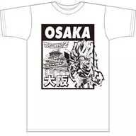 Supersaiyajin Son Goku (OSAKA) Japanese Bottle T-Shirt white M size "Dragon Ball Z"
