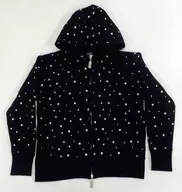 Nana Mizuki Double Zipper Parker Black tamanho M "NANA MIZUKI LIVE CASTLE 2011"