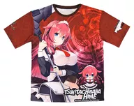 Tsukitachibana 姫芽 Full Grath T-Shirt Red L Size "White blade Kirameku Koi Shirabe" Festival de Ekigai 2019 SUMMER in Takadanobaba Goods