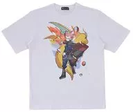 Lance & Dragonite T-Shirt White Free Size 「 Pocket Monsters T-Shirt Collection Pokemon Trainers - Male Character - 」 Pokemon Center Only