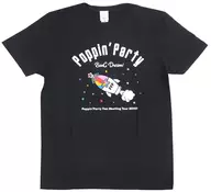 Poppin' Party Shirt Black XL Size "Bang Dream! Girls Band Party! Poppin' Party Fan Meeting Tour 2019!"