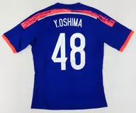 AKB48 Marking with Yuko Oshima's name Adidas Japan National Football Team Uniform Blue O Size