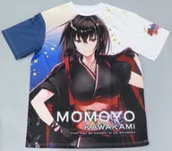 Momoyo Kawakami Full Graphic T-Shirt, Full Color XL Size "Be serious and fall in love with me!" Minato Futotabaru 2019. autumn goods