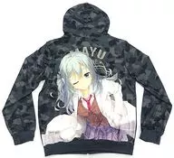 式部茉優全印花連帽外套winter ver.灰色XL尺寸C97商品