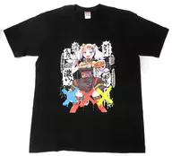 Kaguya Luna Dark T-Shirt Black XL Size 「 virtual YouTuber Kaguya Luna x Nisshin Yakisoba Noodles U. F. O. 」 Online Store Only