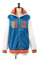 鶴音Relais的ROCK夹克蓝色×白色男士均码