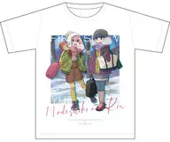なでしこ＆リン 初雪キャンプ グラフィックTシャツ ホワイト フリーサイズ 「ゆるキャン△」