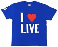 園田海未 I LOVE LIVE Tシャツ μ’s ver. ブルー Lサイズ 「ラブライブ!×アトレ秋葉原」