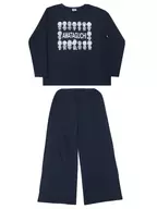 Awataguchi Room Wear (Top & Bottoms Set) Navy M Size "Sword Ranmai -ONLINE - x Shimamura"