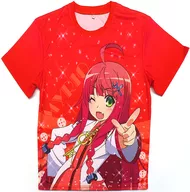 Milio Full Graphic T-Shirt Red Free Size "Pachislot 1000-chan" C98 Goods