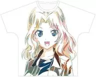 Kei Ani-Art full graphic T-shirt white unisex L size "GIRLS & PANZER Final Chapter"