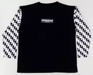 LOGO刺绣格纹长袖T恤黑色M尺寸