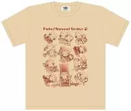 Gathered Foil Print T-Shirt Beige L Size "Fate/Grand Order - Absolute Maju Sensen Babylonia - x Lascar"