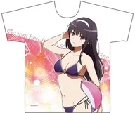 霞ヶ丘詩羽(水着) 描き下ろしフルグラフィックTシャツ ホワイト メンズLサイズ 「冴えない彼女の育てかた Fine」