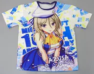 Dry Azusa Pattern Full Graphic T-Shirt White x Blue Free Size "Mr. Tsujido's Pure Love Road" Minato 10th 10th Anniversary Event Minato Spirit Goods
