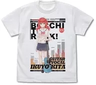 Ikuyo Kita Full Color T-Shirt White XL Size "Bocchi, Za Rokku!"