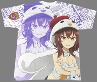 Camisetas de gráficos completos dibujados por Hiromi Kurogi, blanco tamaño L "High School Fleet x atré Akihabara"