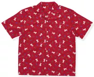 Kagura Motif All-Over Shirt Red Unisex M "GINTAMA"