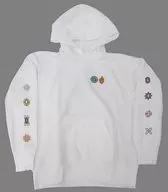 Logo Big Sweat Parka Demon Slayer + E White M Size "Demon Slayer: Kimetsu no Yaiba ×GU"