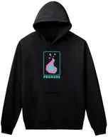 Burnish Flare Foaming Print Hoodie Black Ladies L Size "Promea"