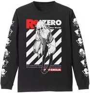 エミリア(ストリートファッションVer.) 袖リブロングスリーブTシャツ ブラック Lサイズ 「Re：ゼロから始める異世界生活」