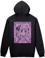 中野二乃 描き下ろしイラスト 桜和装ver. バックプリントジップパーカー ブラック メンズXLサイズ 「五等分の花嫁∬」