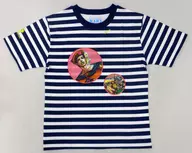 JOJO'S BIZARRE ADVENTURE Part 8 JoJolion T-Shirt Navy x White (Striped) M size "ARAKI Hirohiko Original Art Exhibition JOJO - The Ripple of Adventure -" Osaka Venue Limited