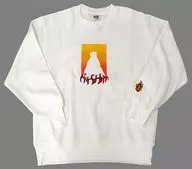 Kyojuro Rengoku Big Sweat Shirt Demon Slayer2 white L size "Kimetsu no Yaiba ×GU"