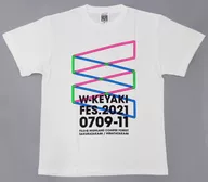 櫻坂 46 & Hyuga Saka 46 Logo T-Shirt White XL Size "W-KEYAKI FES. 2021"