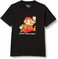 Dot Mario Jump T-Shirt Black L Size "Super Mario"