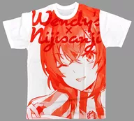 Ange Katrina full graphic T-shirt white one size fits all "Virtual YouTuber Niji-san x Wendy's First Kitchen" DMM mail order limited