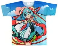 Hatsune Mikver. T-shirt gráfica completa, cor completa, tamanho XL "Hatsune Mikki Mirai 2021", limitada à produção por encomenda.