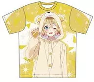 七海麻美(くまパジャマver.) 描き下ろしフルグラフィックTシャツ フルカラー メンズLサイズ 「彼女、お借りします」