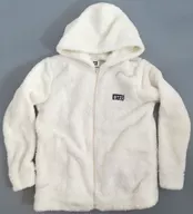 BT21 Fleece Bag Applique ZIP Parka Ivory Ladies S Size "BT21 x Double Focus"